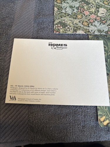 William Morris Book of 6 Postcards COMPLETE - Picture 10 of 10