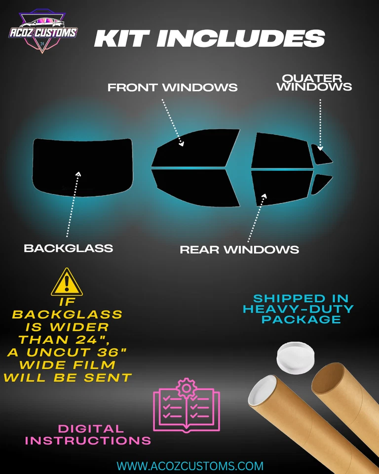 Película de tinte de ventana precortada para modelos Nissan todos los lados + parte posterior 5%, 20%, 35% Foto 2 de 4
