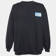 Vetements Unisex Black Graphic Print Cotton K...