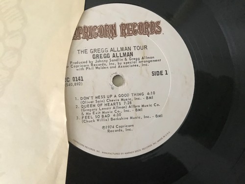 Gregg Allman Tour 1974 CAPRICORN 2XLP Vinyl LP +gatefold-EX/VG+ - Picture 4 of 7