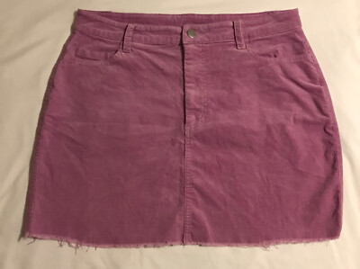 Forever 21 Skirt Womens Plus Size 0X Pink Corduroy Mini Raw