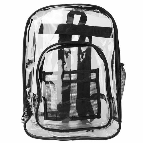 Huge Clear Backpack for Men Women School Bag See Through Bookbag Heavy Duty Bag - Picture 13 of 13