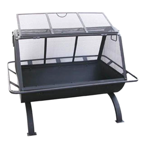 Unique Northwoods Outdoor Patio Fireplace Hinged Access Door Spark