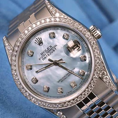 Rolex 36mm Datejust Baby Blue Mother Of 