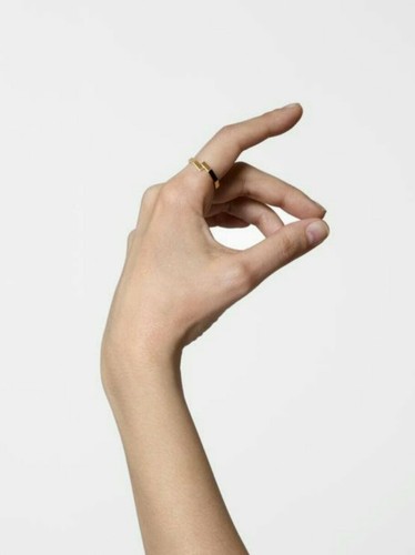 Double Octagon Gold Ring 14k Solid Minimalist Geometric Design Ring - Picture 12 of 12