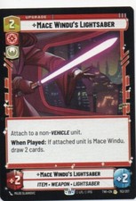 Juego de cartas coleccionables Star Wars Unlimited - TOTR - Mace Windu's Lightsaber #152 raro