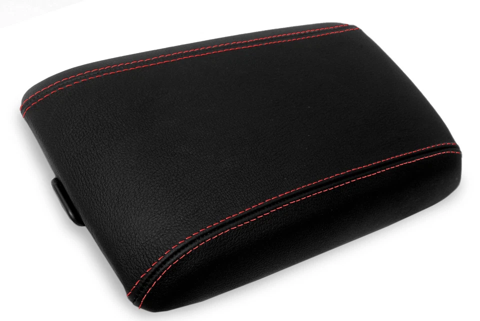 Se adapta a Pontiac GTO 2004-2006 PVC Cuero Consola Tapa Pull Over Cubierta Puntada Roja Foto 3 de 4