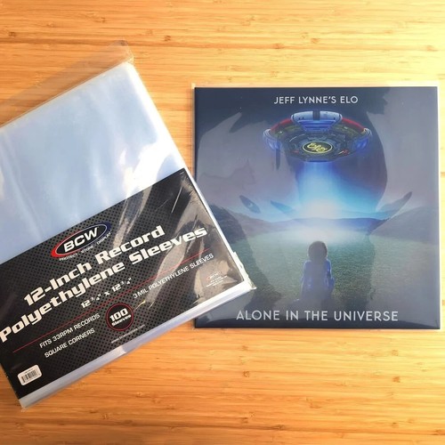100 BCW Clear Polyethylene 33RPM LP 12 Inch Vinyl Record Outer Sleeves 3 Mil - Picture 2 of 2