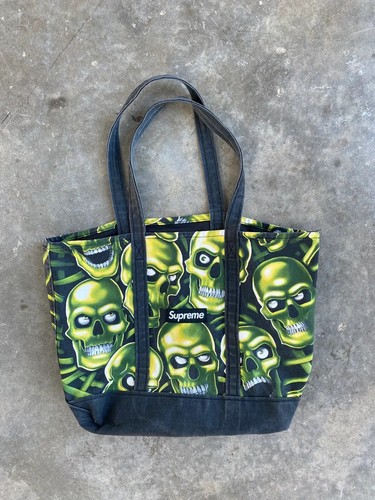 Supreme Heavy Skull Piles Green Denim 