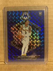 2023-24 Panini Mosaic Rookies Blue Prizm /199 Julian Strawther #214 Rookie RC