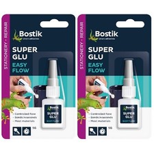 2 PACK Bostik 5g Super Glu Easy Flow Superglue Adhesive Glue