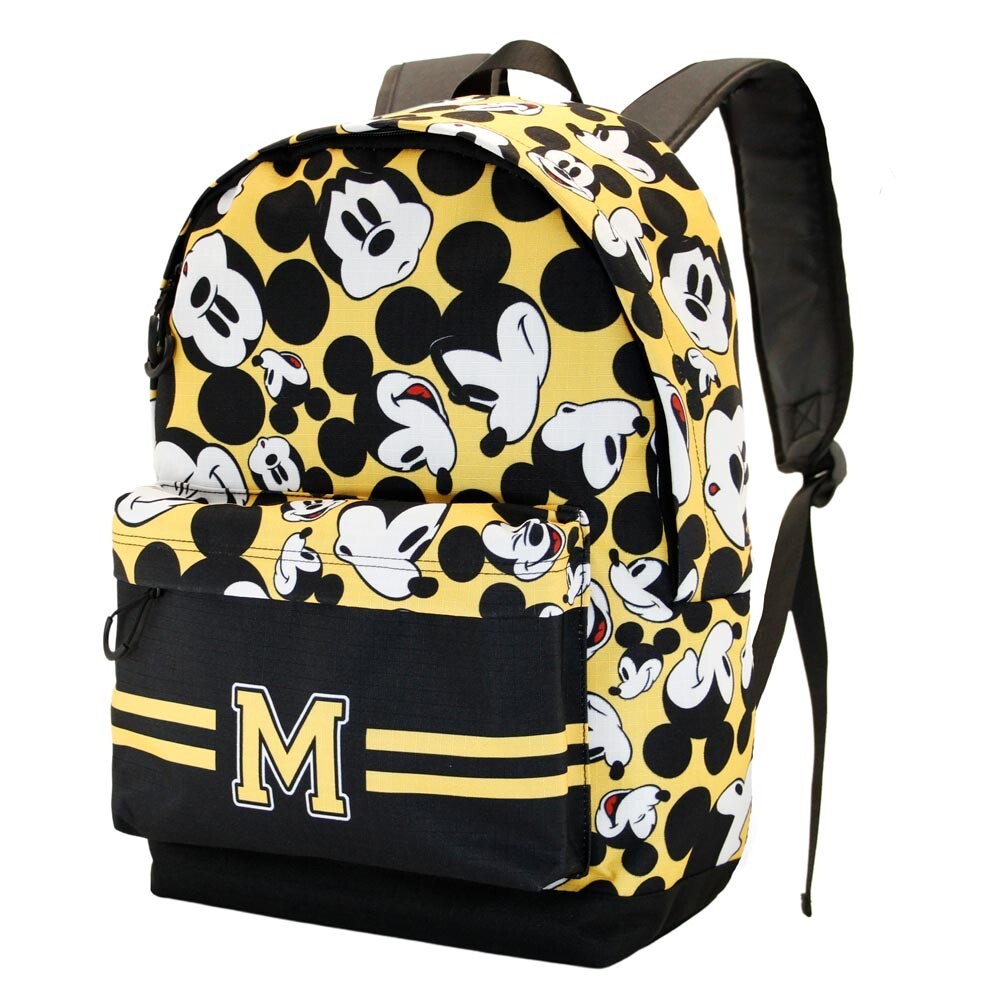 ZAINO TOPOLINO GIALLO ECO 2.0 TOPOLINO FACCE M GIALLO E NERO SCUOLA VIAGGIO SPOR