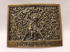 Vintage Schlitz Malt Liquor - Raging Bull Belt Buckle - Bergamot Brass Works