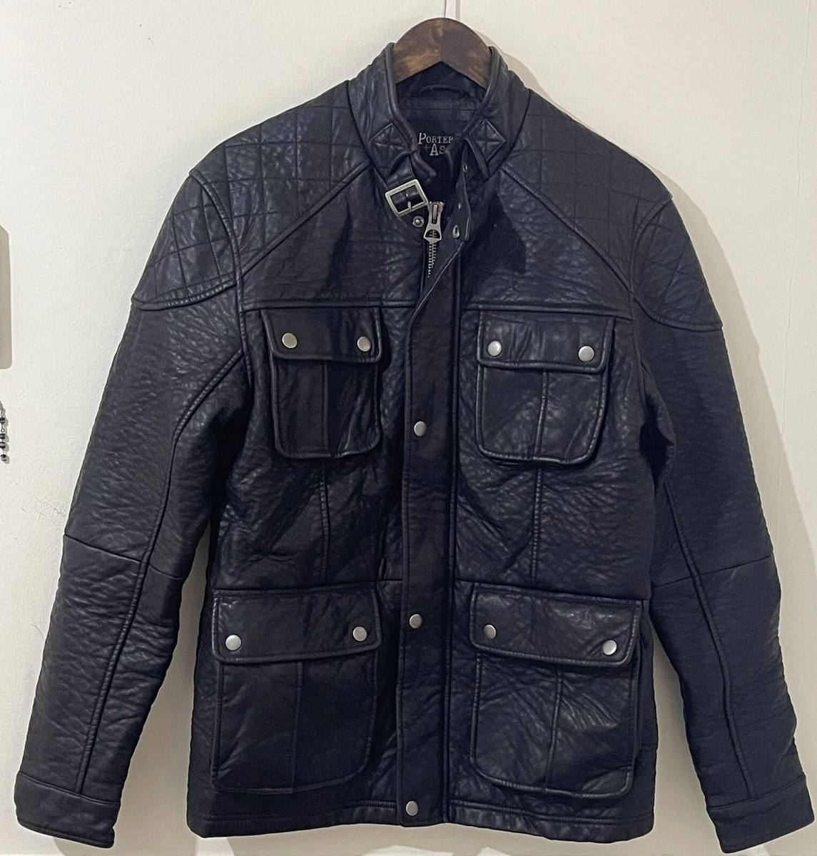 Porter ash leather jacket price sale