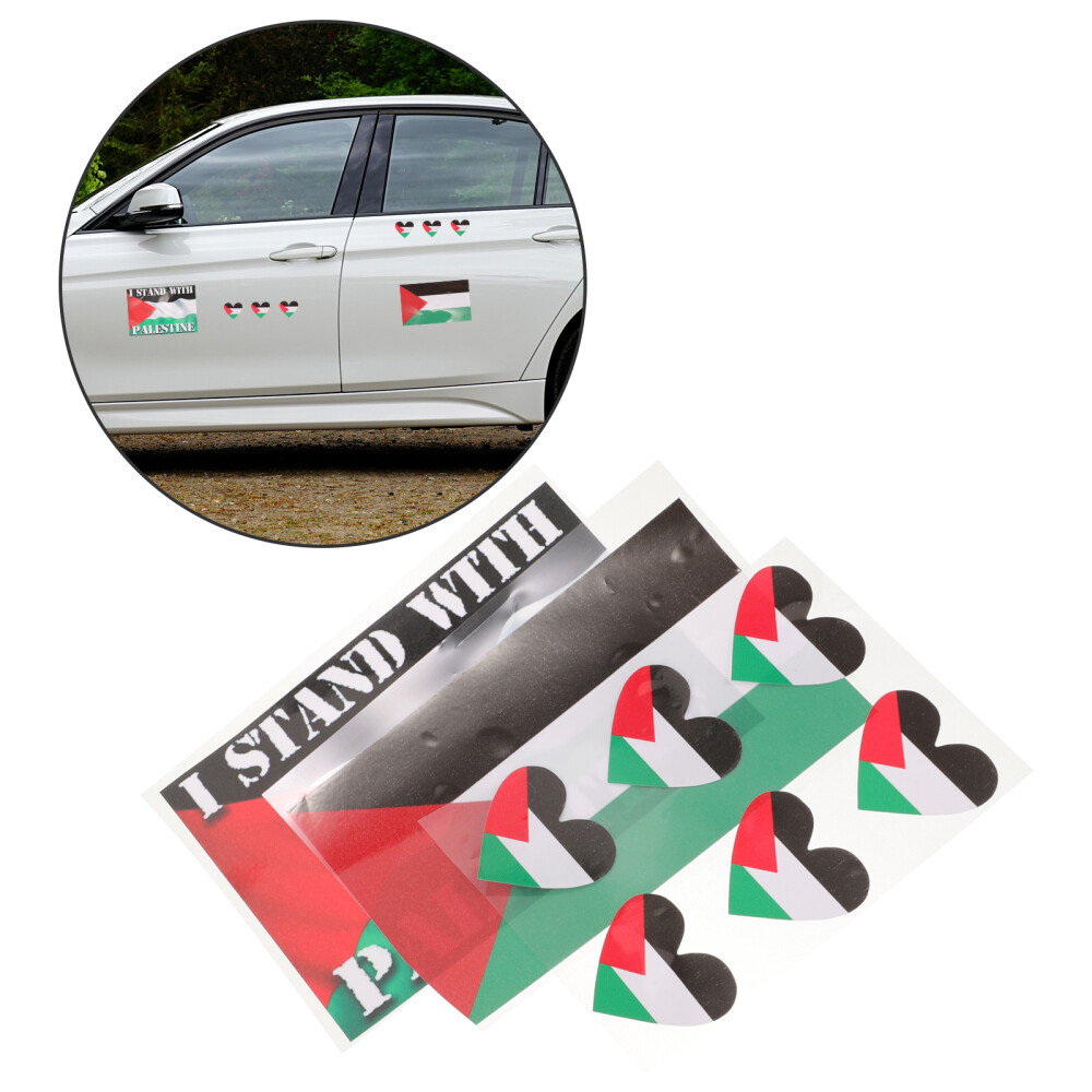 8pcs Car Stickers Palestine Flag Car Decals Vehicle Window Stickers Car eBay