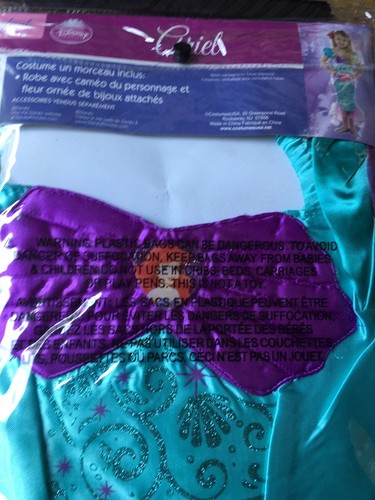 Disney Princess Ariel 1 Piece Child's Costume - NWT Free Shipping - Picture 4 of 4