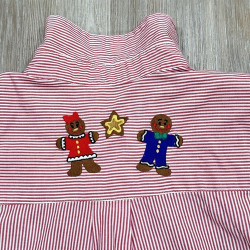 Karen Scott Womens Gingerbread Christmas Button Up Embroidered Blouse Sz XL - Picture 9 of 9
