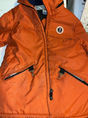 MUSTANG SURVIVAL MC1402 Orange Flotation COAT Adult M Marine Wear BUOYANT