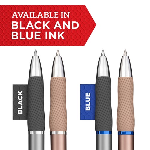 Sharpie Metal Barrel S-Gel Pens, 6-Pack, Medium Point 0.7mm - Picture 2 of 5