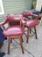 old hickory tannery leather bar stools