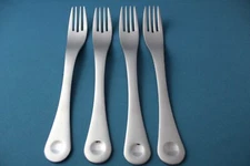 4 Dinner Forks Robert Welch PENDULUM Stainless Satin NEW 8  1/8"