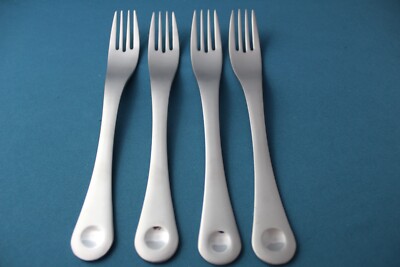 Robert Welch PENDULUM Dinner Forks (Set of 4) Stainless Satin NEW 8  1/8''