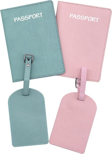 Passport Holder and Luggage Tag Set Travel Accessories Holidays Gift Pack - Picture 1 of 6