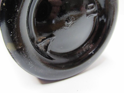 Botella de cerveza de whisky antigua vintage ámbar oscuro marrón 1875 barra de color V #BL-3 - Imagen 6 de 8