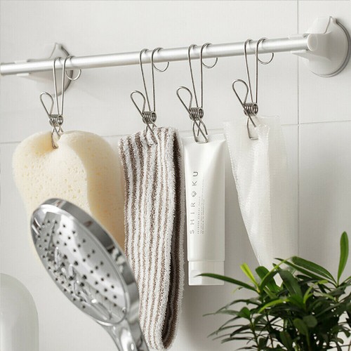 UP 50PCS Stainless Steel Clothes Pegs Hooks Long Tail Clip Hanging Clips Clamps - Picture 12 of 12