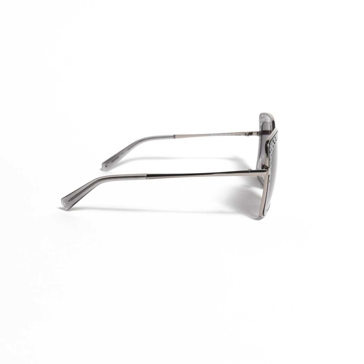 SWAROVSKI ~Silver Square Metal Sunglasses Frame w/ Stones ~SK324-H 20B 52-23-135 SWAROVSKI SK324-H 20B Silver Square Metal Sunglasses Frame  main image 2