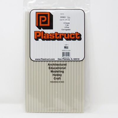 Plastruct 91521 Corrugated Siding Material Patterned Sheets G Scale 1:24
