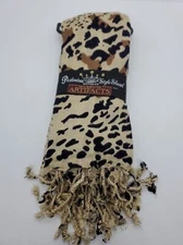 Bombay Pashmina Style Shawl Leopard Print - Museum Artifacts