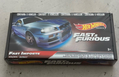2019 Hot Wheels Premium Fast and Furious SCHNELLE IMPORT BOX SET Echte Fahrer