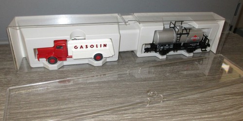 Fleischmann H0 815425, GASOLIN, DB Kesselwagen Set, Wiking Lkw, Top , unbespielt | Zustand: Gebraucht