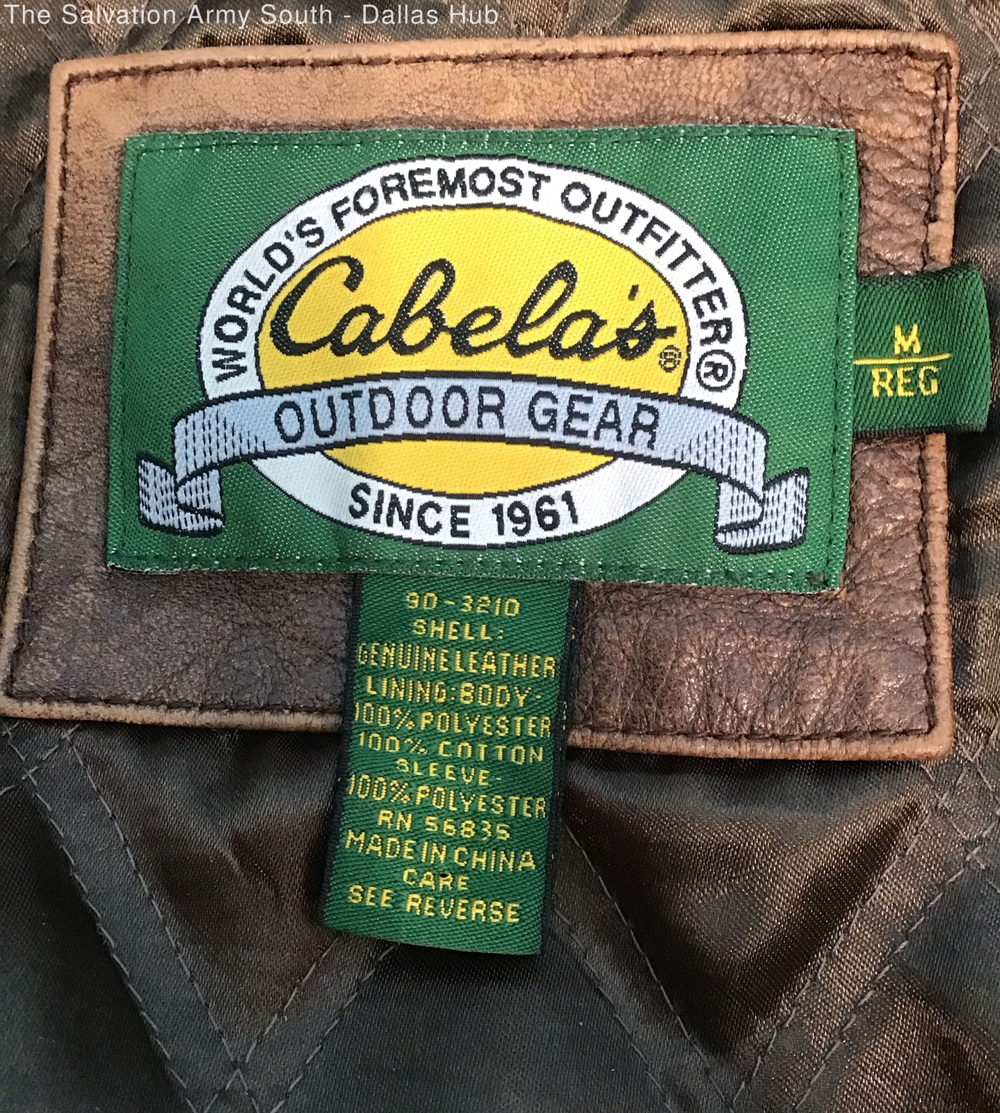 Cabela's Outdoor Gear Worn Leather Men's Jacket Size Medium Great