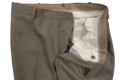 CARAVELLI SLIM FIT~MINT!!~TAN HOPSACK 3PC MENS 42R SUIT W/VEST FF PANTS 34X33 - Picture 15 of 18