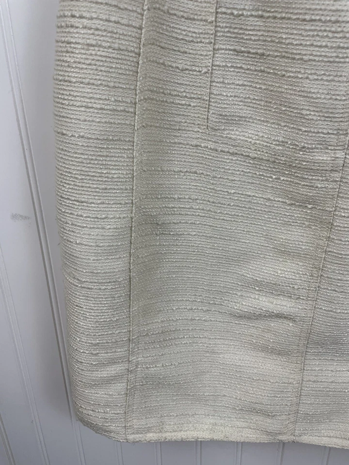 Vestido feminino YA LOS ANGELES bainha creme mistura de algodão zíper nas costas Tamanho Grande - Imagem 4 de 4