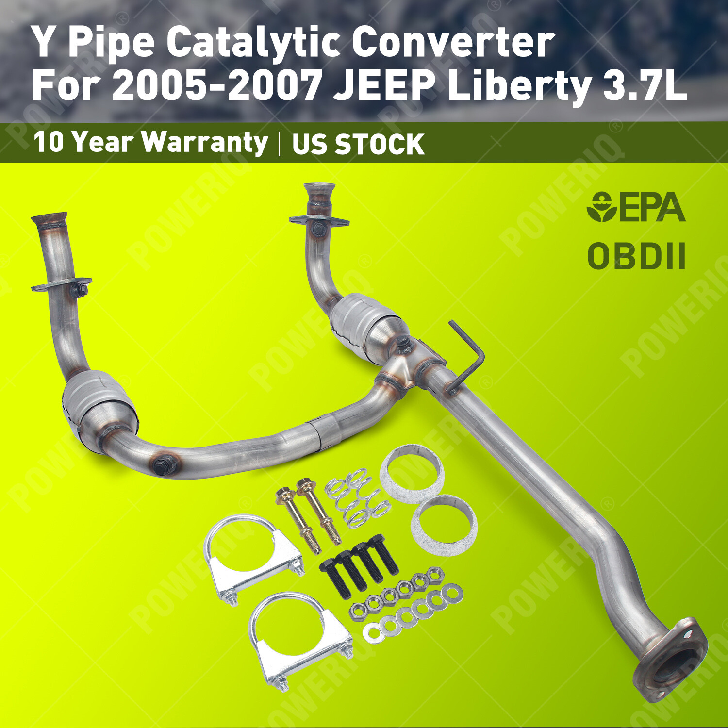 FITS 20052007 JEEP Liberty 3.7L Y Pipe Catalytic Converters EPA OBDII