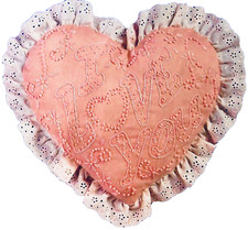 I LOVE YOU Heart Pillow Embroidery Candlewicking Kit Kappie 1982 Unopened