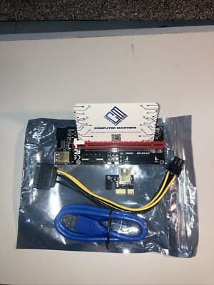 009S Plus PCI Express 1X auf 16X Extender 6P/SATA Stromkabel PCI-E Riser Karte