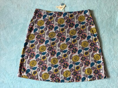 Seasalt The Potter Floral Skirt UK 20 Garden Of Eden Pumice