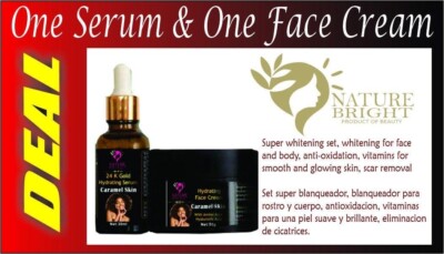 Serum and face cream super whitening, scar removal