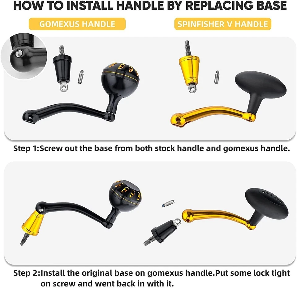 76mm Power Handle for Penn Spinfisher VII 5500-6500 Long Cast V Reel - Image 4 of 4