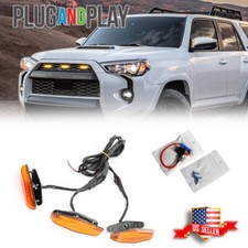 3pc Set Amber Led Front Grille Running Light Lamp Kit For 2014-up Toyota 4runner 3pc Set Amber Led Front Grille Running Light Lamp Kit For 2014-up Toyota 4runner