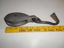 vintage metal pully / barn - farm - yard art - decor