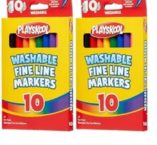 2-Pack Set Playskool 10-count Washable Fine Line Markers