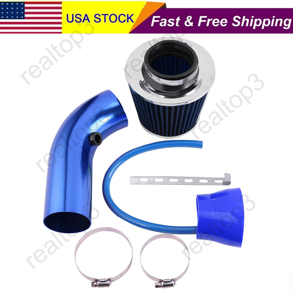3'' Car Cold Air Intake Filter Induction Pipe Power High Flow Hose System Kit
