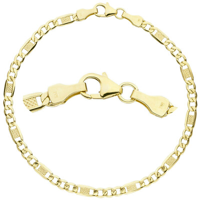 EDELIND Goldarmband Damen/Herren – 3,3 Mm Kordelkette, 585 Gelbgold, 19 Cm, Mit Schmuckbox