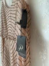 Image of Adrianna Papell - Beaded V-Neck Sheath Dress 91866700 Blush NEW WITH TAGS