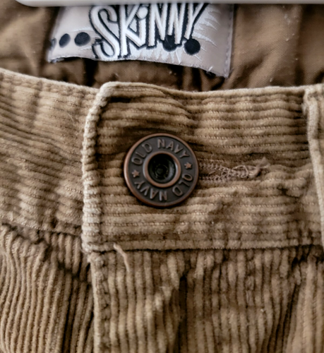 Old Navy Skinny Tan Camel Brown Corduroy Pants Boys Size 7 Straight Leg - Picture 9 of 9